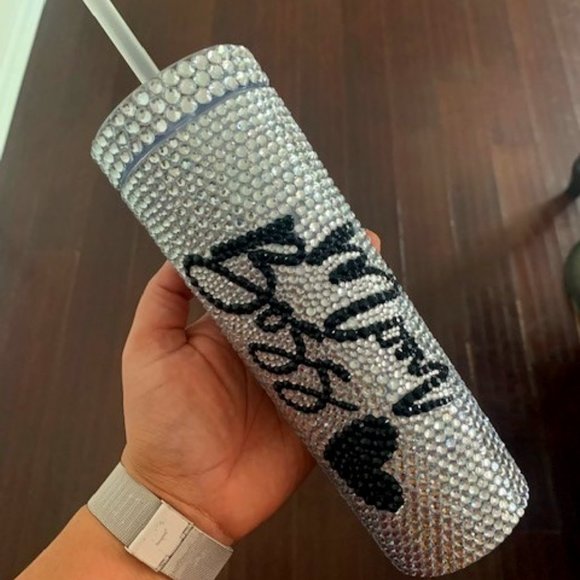Mom Boss Rhinestone Tumbler - Picture 1 of 2